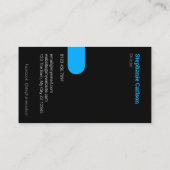 Opvallend Professioneel Zwart Helder Blauw Visitekaartje (Achterkant)
