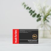 Opvallend Red Box Sharp White Lines Truck Driver Visitekaartje (Staand voorkant)