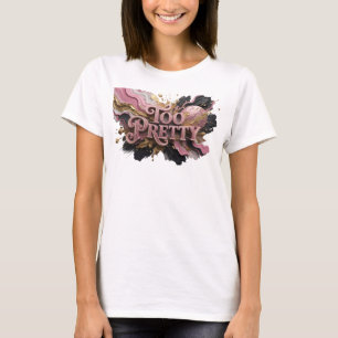 Opvallend Rode TE DRUKKE Artistieke Motief T-shirt