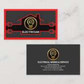 Opvallend Rood Elektrisch Startcircuit Visitekaartje (Voorkant / Achterkant)