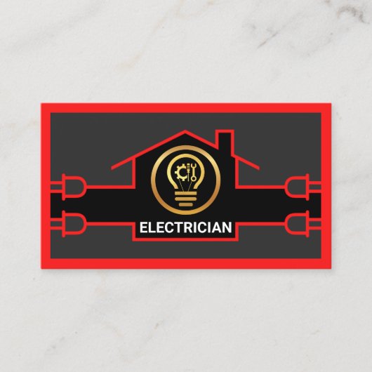 Opvallend Rood Elektrisch Startcircuit Visitekaartje (Voorkant)