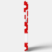 Opvallend rood en wit poka-punts aangepast monogra Case-Mate iPhone case (Achterkant / Links)
