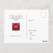 Opvallend Rood en Witte Kerstpostauto Briefkaart (Achterkant)