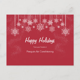 Opvallend Rood en Witte Kerstpostauto Briefkaart