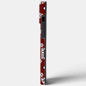 Opvallend rood en zwart geometrisch ontwerp Case-Mate iPhone case (Achterkant / Links)