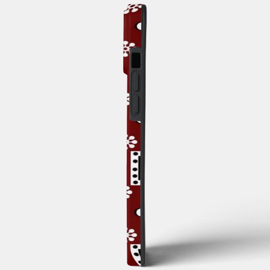 Opvallend rood en zwart geometrisch ontwerp Case-Mate iPhone case (Achterkant / Links)