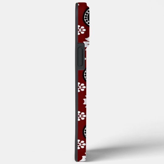 Opvallend rood en zwart geometrisch ontwerp Case-Mate iPhone case (Achterkant / Rechts)