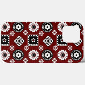 Opvallend rood en zwart geometrisch ontwerp Case-Mate iPhone case (Achterkant (horizontaal))
