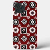 Opvallend rood en zwart geometrisch ontwerp Case-Mate iPhone case (Achterkant)