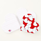 Opvallend rood hartvormig Notitieboek met grote ha (Binnen)