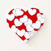 Opvallend rood hartvormig Notitieboek met grote ha (Achterkant)