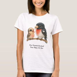 Opvallend Roos Grosbeak met borst T-shirt