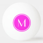 Opvallend roze, aangepast monogram pingelen, bal pingpongbal (Achterkant)
