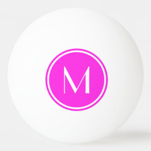 Opvallend roze, aangepast monogram pingelen, bal pingpongbal