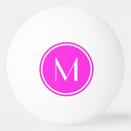 Opvallend roze, aangepast monogram pingelen, bal pingpongbal (Voorkant)