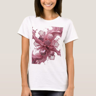Opvallend roze CRYSTAL FUSION Quote T-shirt