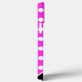 Opvallend roze en zwart met grote witte poolpuntje Case-Mate iPhone case (Achterkant / Rechts)