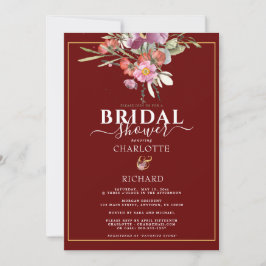 Opvallend roze Floral Gold Ampersand Vrijgezellenf Kaart