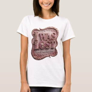 Opvallend roze IK WAS VERLOREN EN IK BEN NOG STEED T-shirt