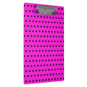 Opvallend roze klembord met zwart-wit hart (Rechts)