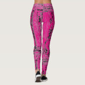 Opvallend roze koele komische cartoon kleine auto leggings (Achterkant)