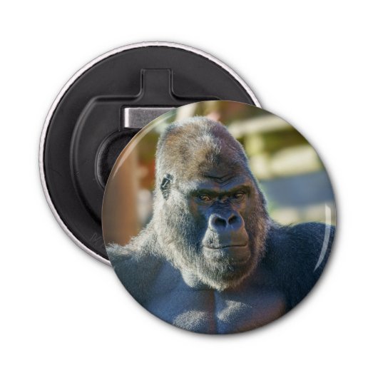 Opvallend Silverback Button Flesopener (Voorkant)