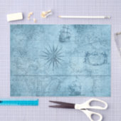 Opvallend  Stijl Blauw Kaart en Schepen Tissuepapier (Craft)