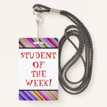 Opvallend "STUDENT VAN DE WEEK!" Badge