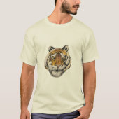 Opvallend tijgerontwerp Acryl schilderij T-shirt (Voorkant)
