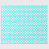 Opvallend turquoise met Cute Hearts Pattern Cadeaupapier (Vlak)