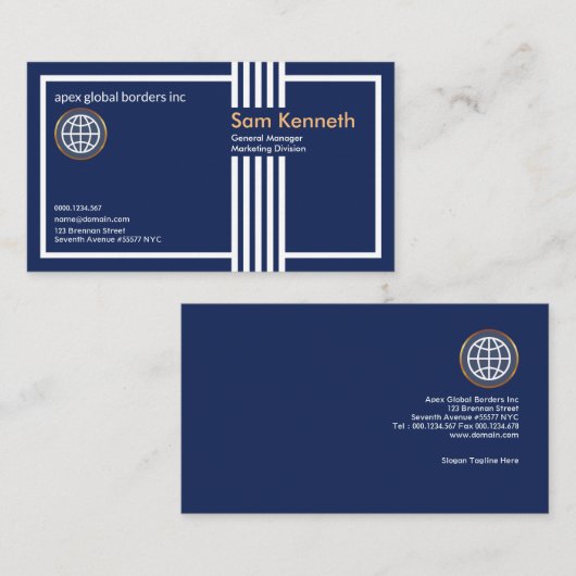 Opvallend Verticals Retro Exclusief General Manage Visitekaartje (Voorkant / Achterkant)