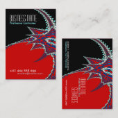 Opvallend vet rood en zwart Visitekaartje (Voorkant / Achterkant)