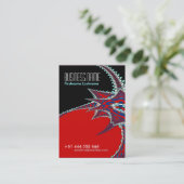 Opvallend vet rood en zwart Visitekaartje (Staand voorkant)