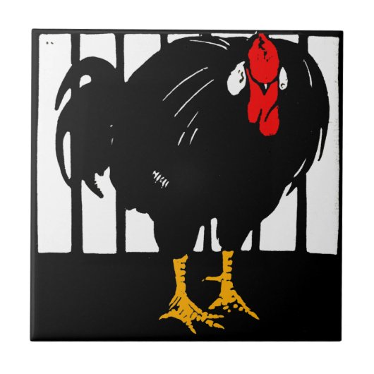 Opvallend Victoriaans houtsnede Dier Onderzetter H Tegeltje (Voorkant)