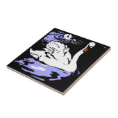 Opvallend Victoriaans houtsnede dierlijk Onderzett Tegeltje (Zijkant)