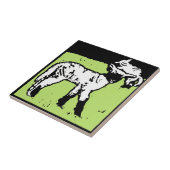 Opvallend Victoriaans houtsnede dierlijk Onderzett Tegeltje (Zijkant)