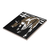 Opvallend Victoriaans houtsnede dierlijk Onderzett Tegeltje (Zijkant)