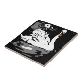 Opvallend Victoriaans houtsnede dierlijk Onderzett Tegeltje (Zijkant)