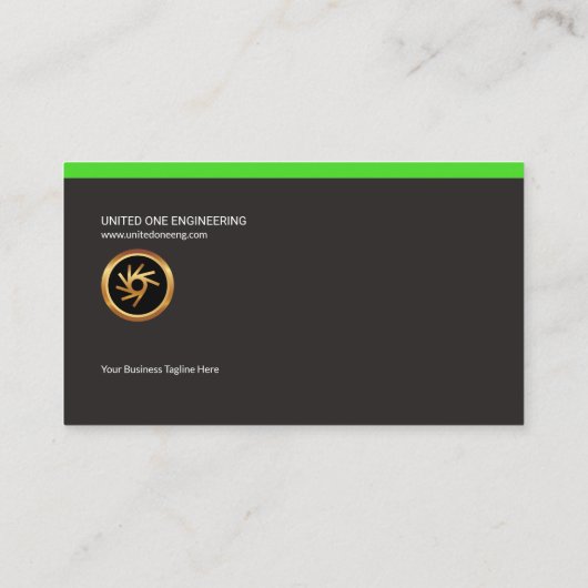 Opvallend vlakte Eenvoudige groene lijn Retrofound Visitekaartje (Achterkant)