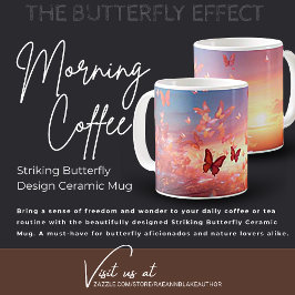 Opvallend vlinder ontwerp keramische Mok