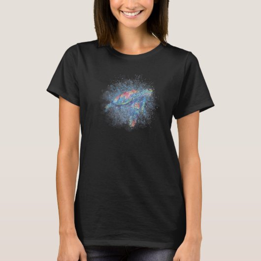 Opvallend Waterverf Zeeen schildpad T-shirt (Voorkant)