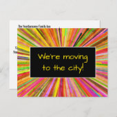 Opvallend: "We verhuizen naar de stad!" Briefkaart (Voorkant / Achterkant)
