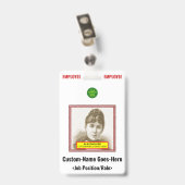 Opvallend "WERKNEMER" Badge (Achterkant met clip)