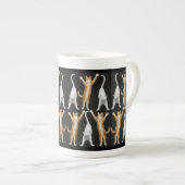 Opvallend Yoga Cats Bone China Mok (Voorkant rechts)