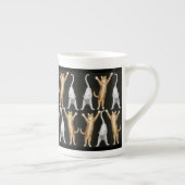 Opvallend Yoga Cats Bone China Mok (Rechts)