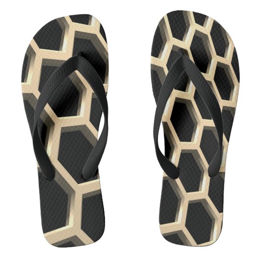 Opvallend zeshoekpatroonontwerp teenslippers (Voetbed)