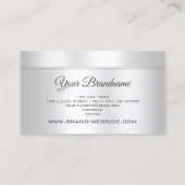 Opvallend Zilver Metallic Aluminium Stijl Visitekaartje (Achterkant)