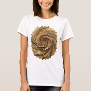 Opvallend zilveren GOLDEN SPIRAL Vet ontwerp T-shirt