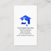 Opvallend zilveren waterleidingen visitekaartje (Achterkant)