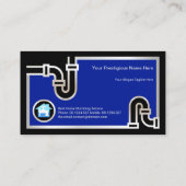 Opvallend zilverpijpje met blauw overstromingswate visitekaartje (Achterkant)